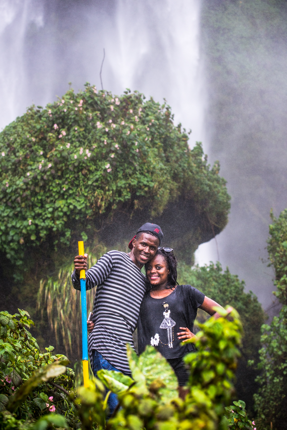 children hiking sipi falls Kapchwora Uganda africa Waterfalls natural