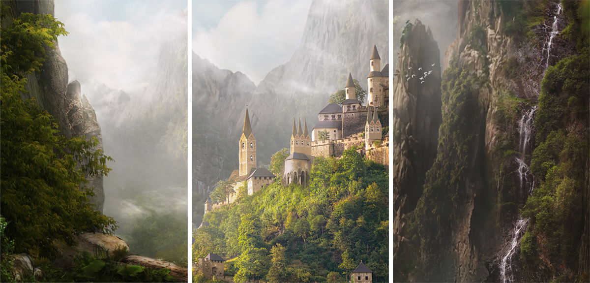 matte Matte Painting mountain lost photomanipulation city towm Castle Landscape location game
