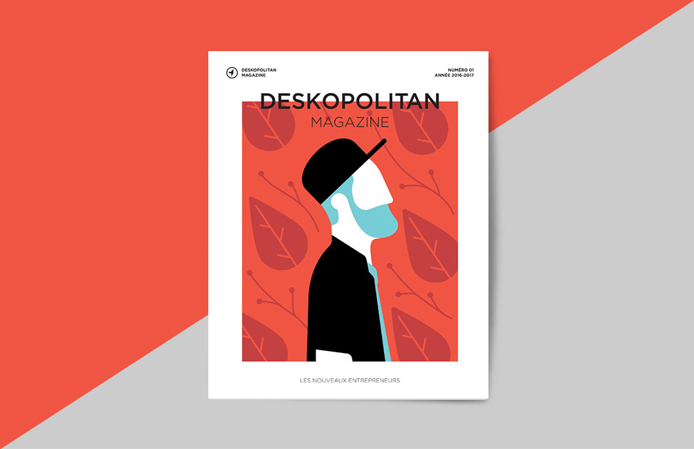 magazine deskopolitan edition ILLUSTRATION  flat design brand