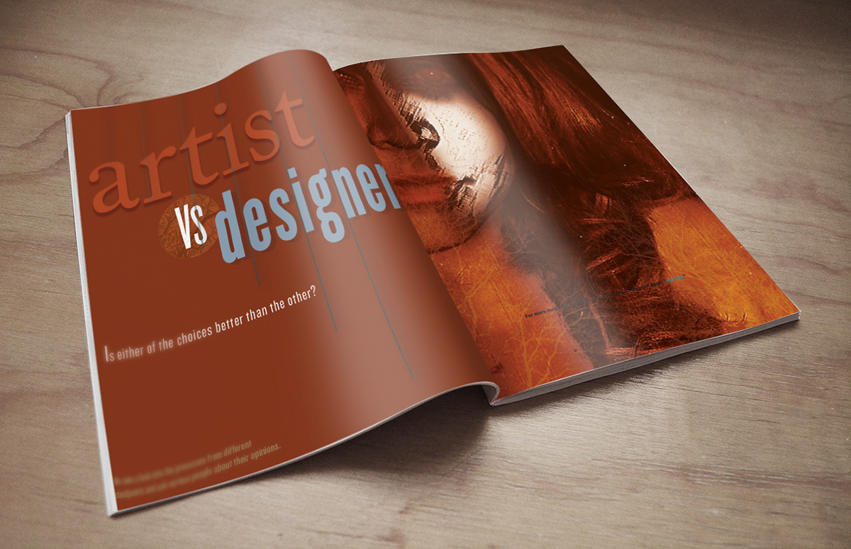 editorial design graphic spread magazine art Adobe InDesign mockups