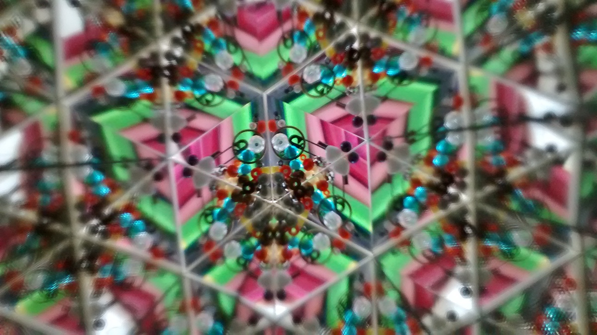 kaleidoscope bead glass 3d print handmade mirror