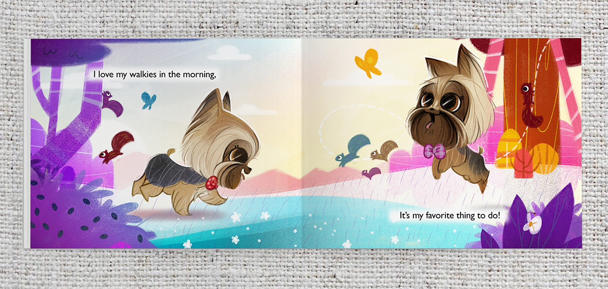 Adobe Portfolio childrensbook story bentley Yorkie puppy book children Fun adventure animals