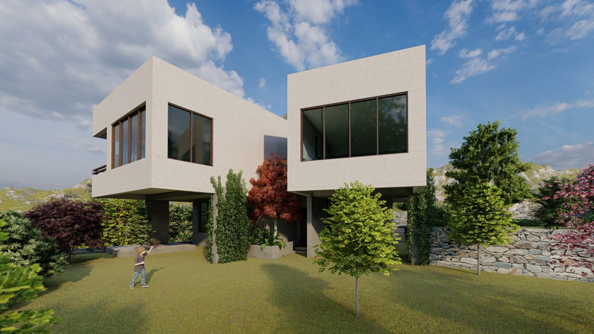 architecture visualization modern exterior Render design visualisation rendering 3d modeling
