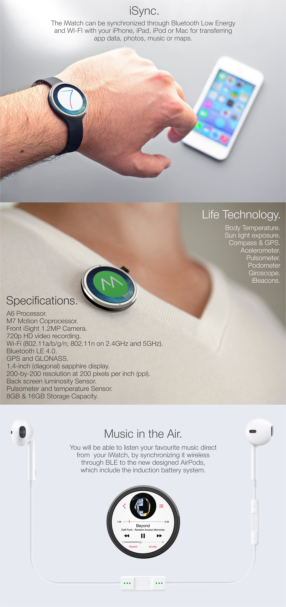 apple iwatch smartwatch Wearable concept devices