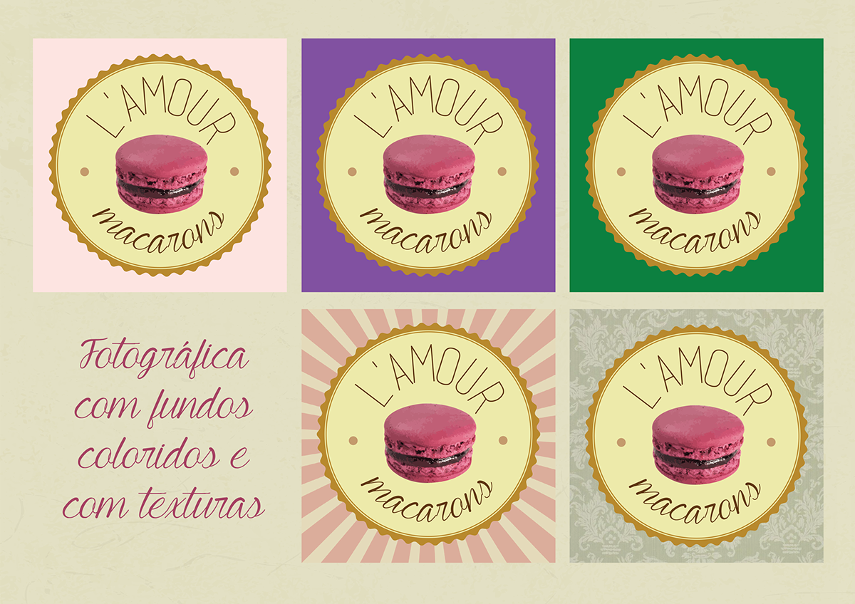 macarons logo vintage simple
