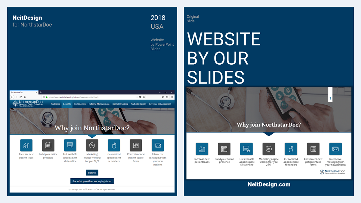 portfolio NEITDesign Powerpoint presentation portfolio 2018 case Promotion professional high design Modern Design