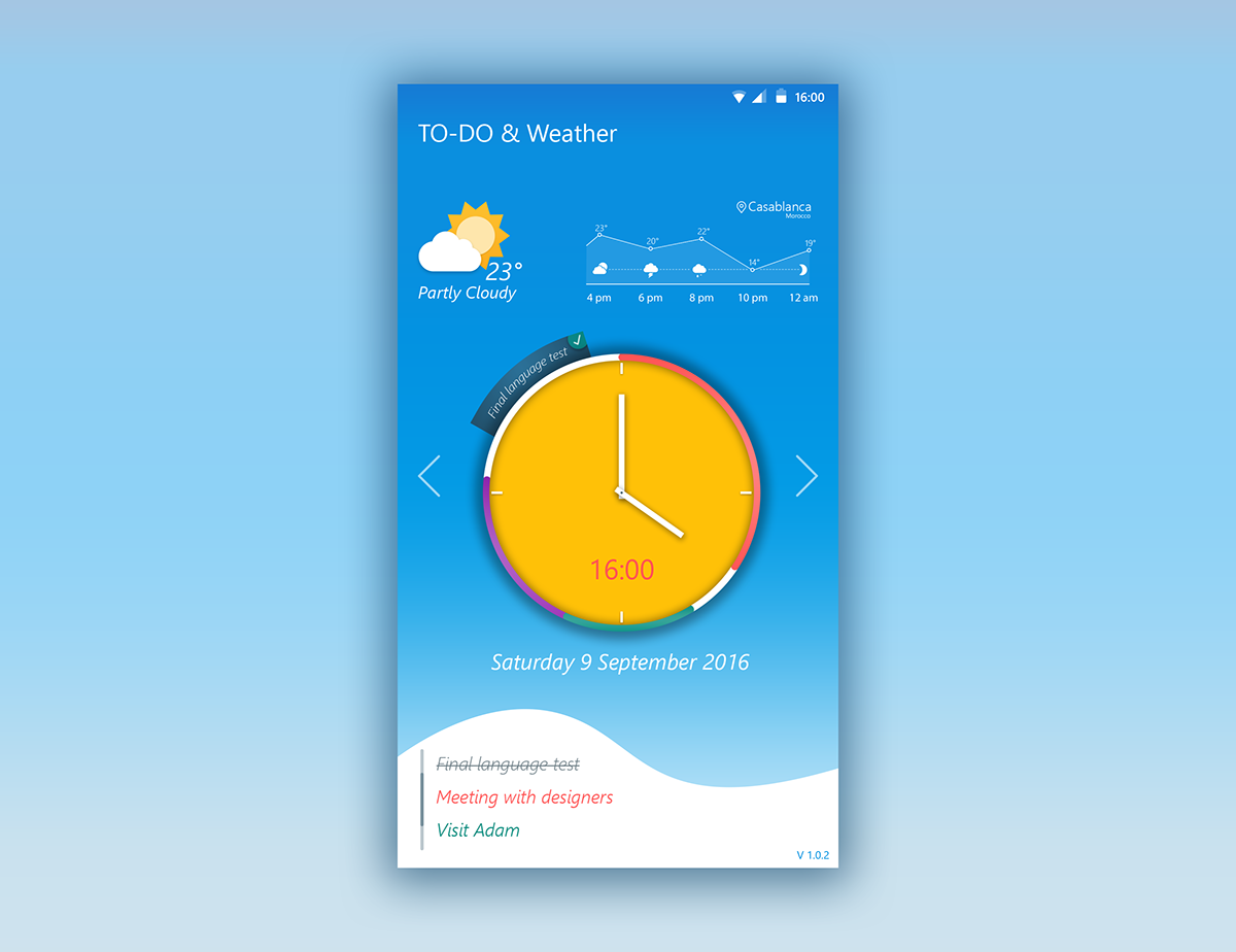 to-do weather UI user interface Photoshp