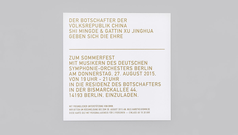 grafik desig graphicdesign screenprint siebdruck BMW fancy gold cards Einladungen print