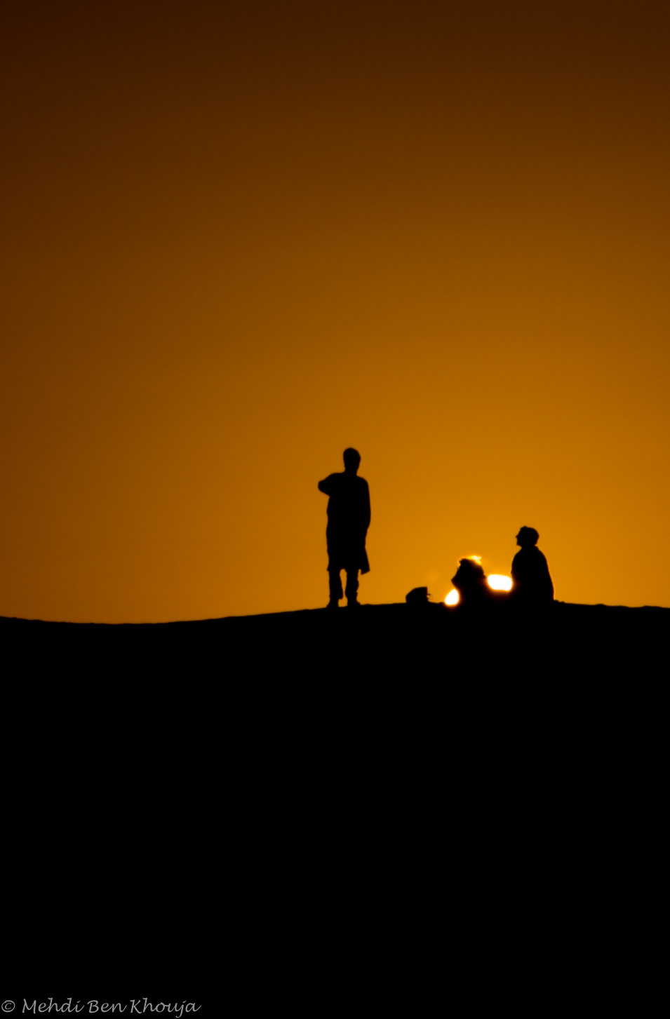 desert sahara Morocco M'hamid sunset camels SKY