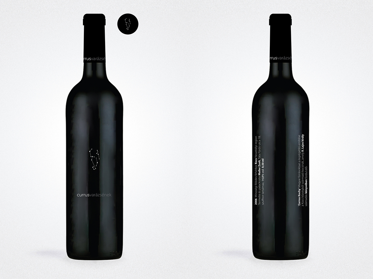 wine Cellar corporate identity bottle Label