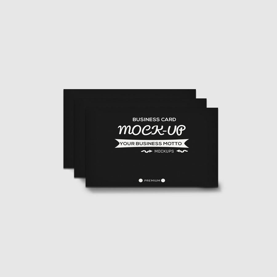 three business card Mockup psd free photoshop vertical horizontal modern