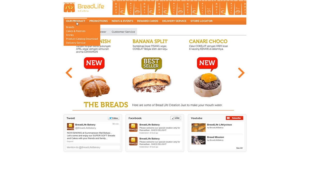 BreadLife  bakery Website