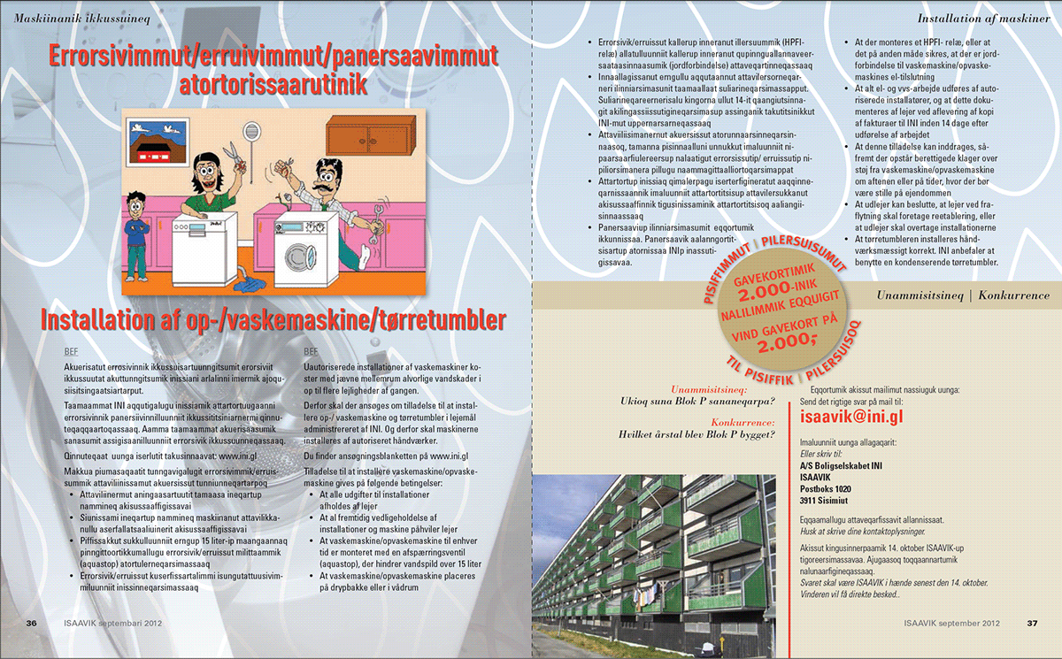 Greenland housing company magazine bilingual