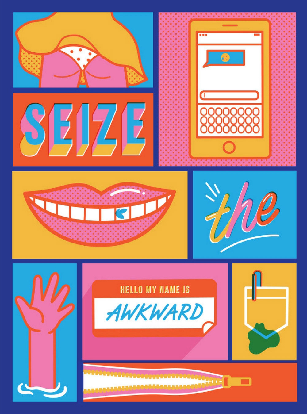 seize the awkward campaign mental health depression anxiety poster lettering typographic type