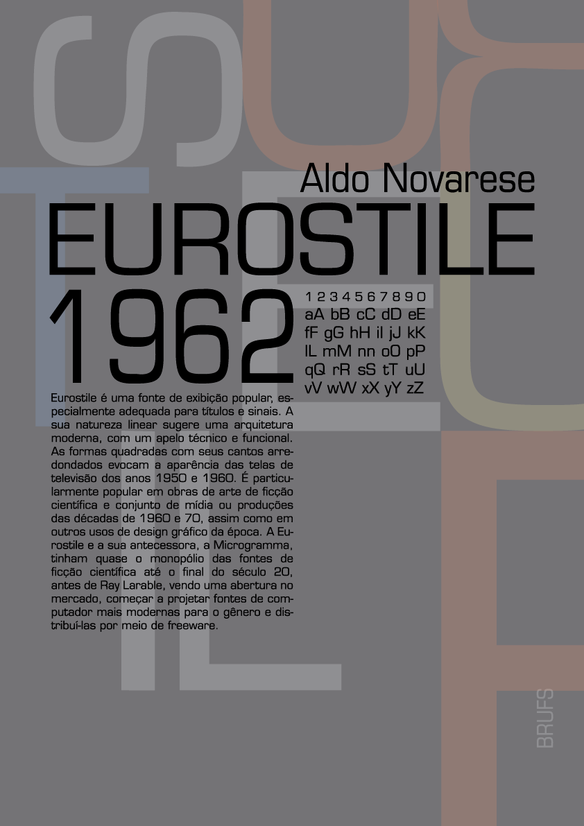 Eurostile School Project typographic poster typography   cartaz Mockup