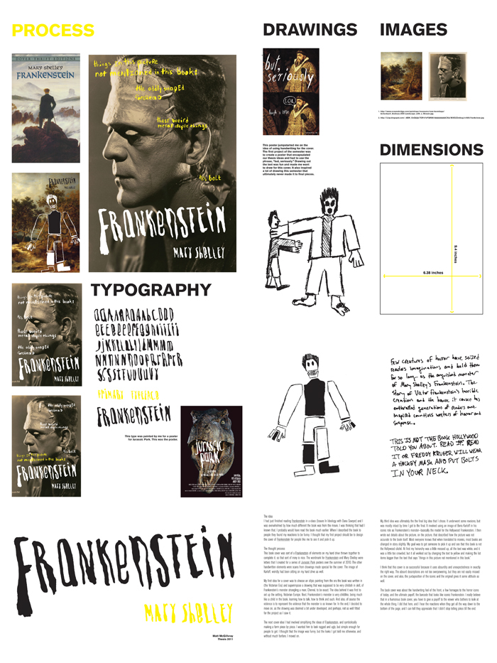 book redesign matt mcgillvray frankenstein Mary Shelley meca