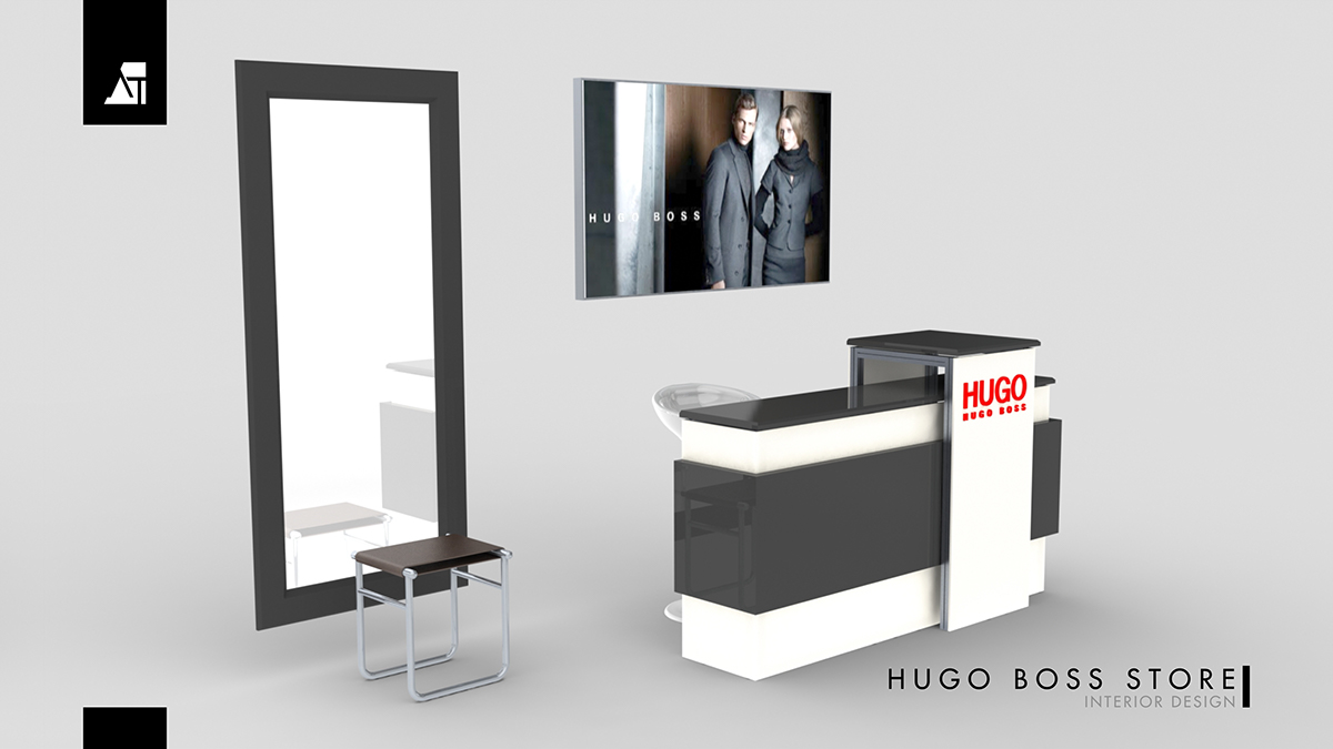 store shop hugo octanorm modular Solidworks solid Shopping boss aluminium Corbusier furniture