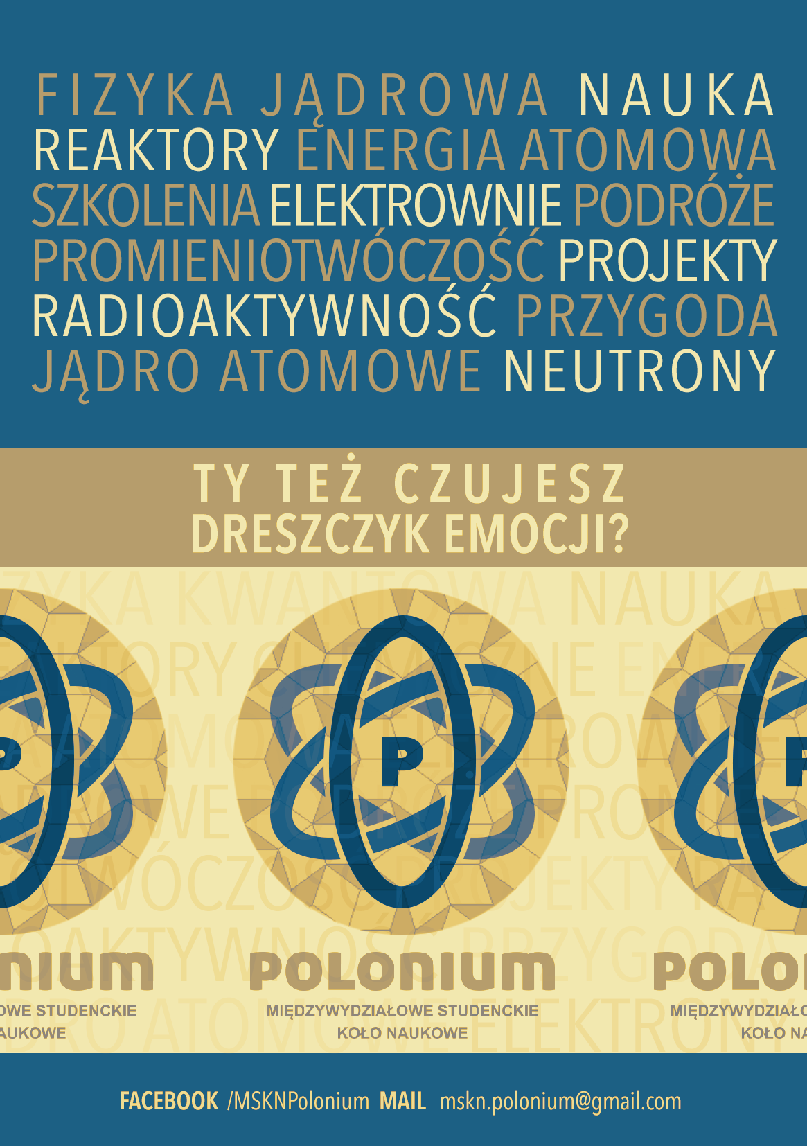 recruitment poster student science group research poznan University of Technology Polonium martyna Debicka miyo
