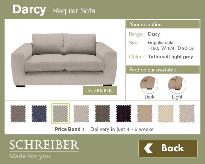 digital signage touchscreen digital catalogue Schreiber Made For You homebase sofas