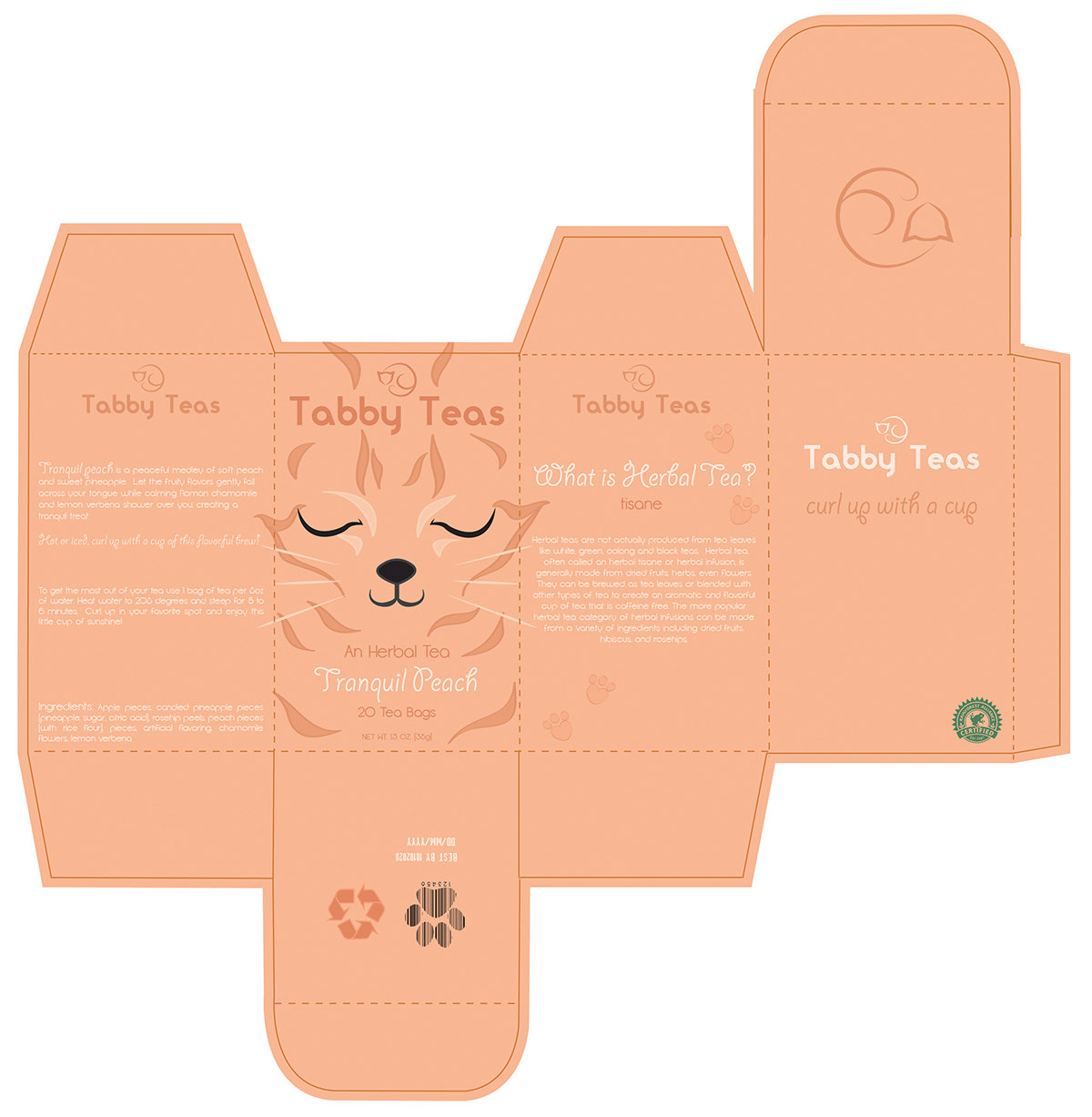 tea  cat tabby  bright  character tea design beverage Food  Family Oriented cute