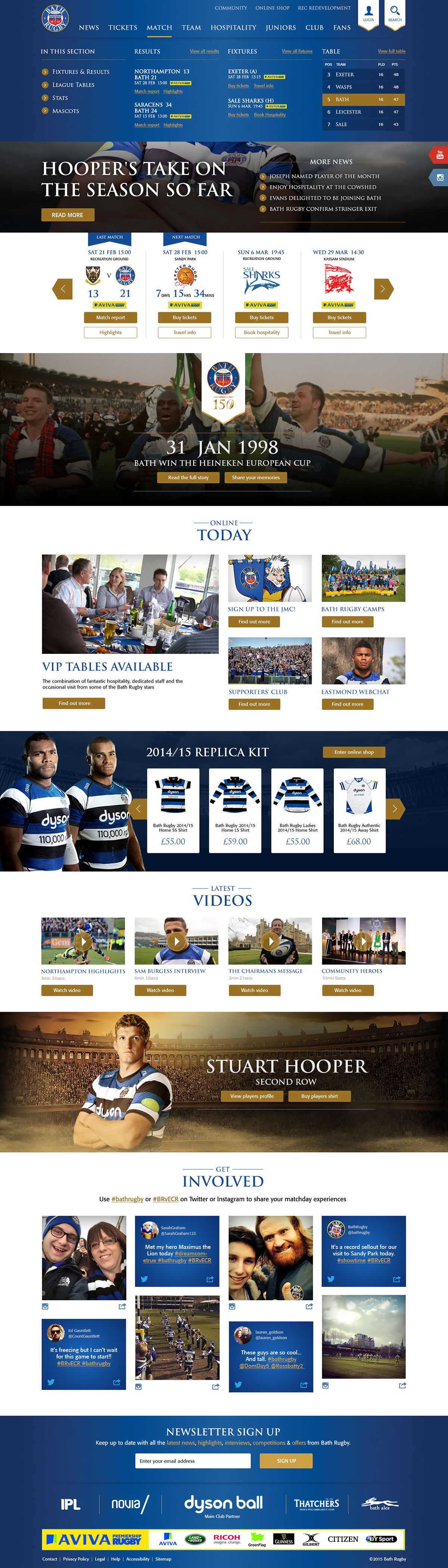 bath Rugby sport soccer club Players Rugby Union union sports website Website