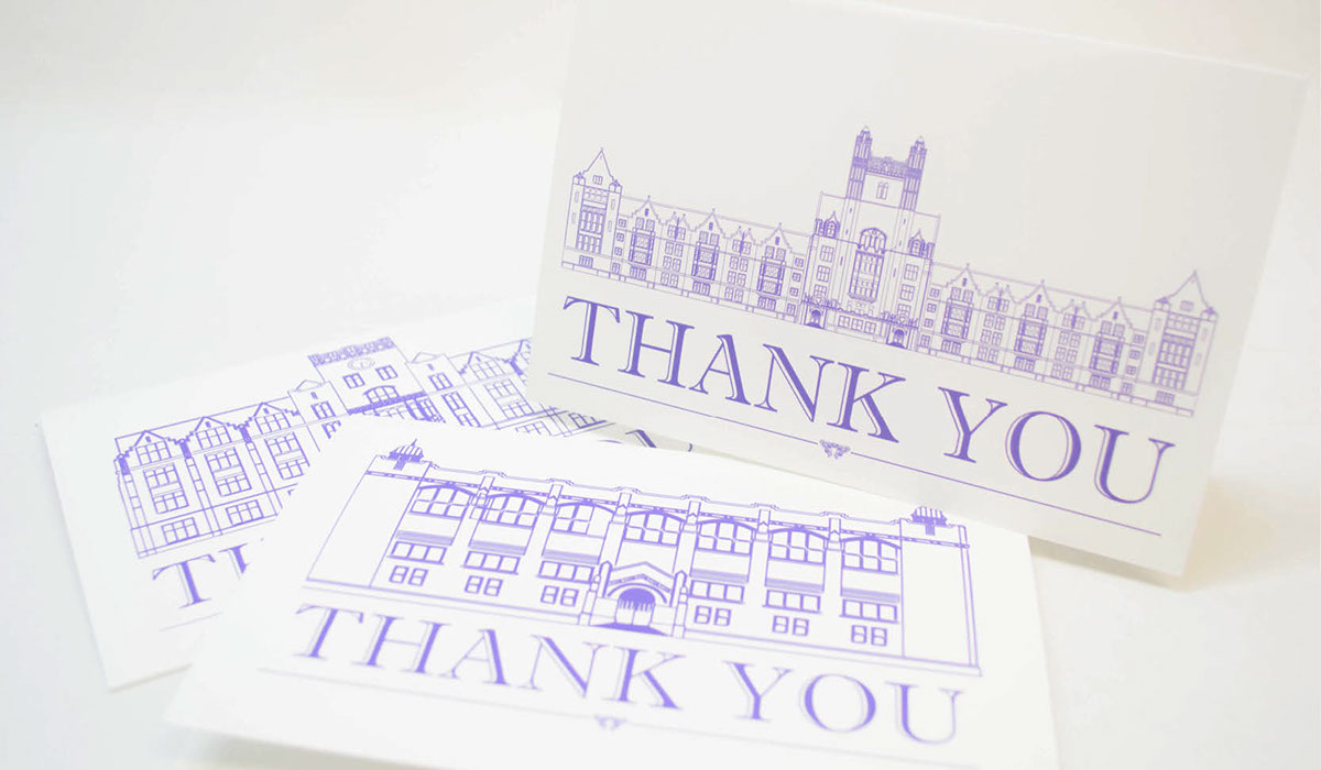 CCNY Articheture Drawing Thank You Cards card design college CUNY University