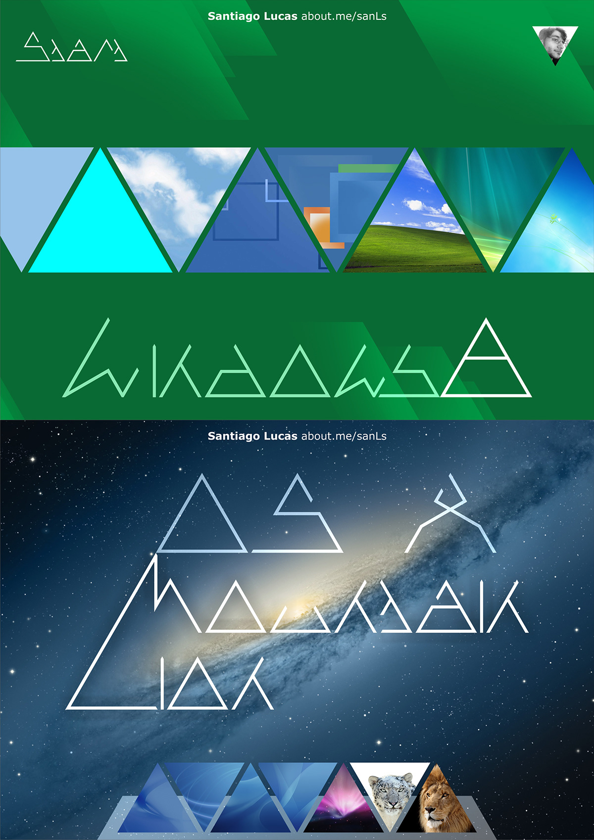 tipografia experimental triangulo Diseño editorial