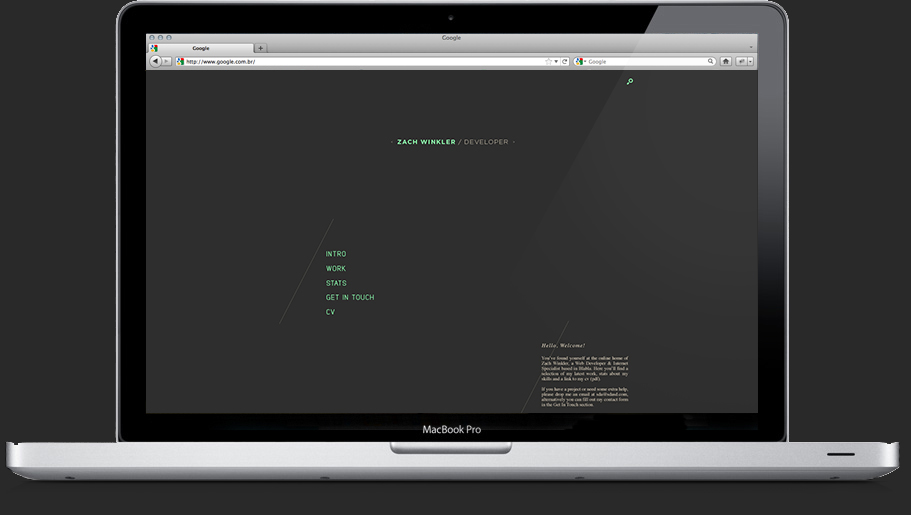 developer design brand code coding web-developer Web-site clean works elegant futurist ux app iphone