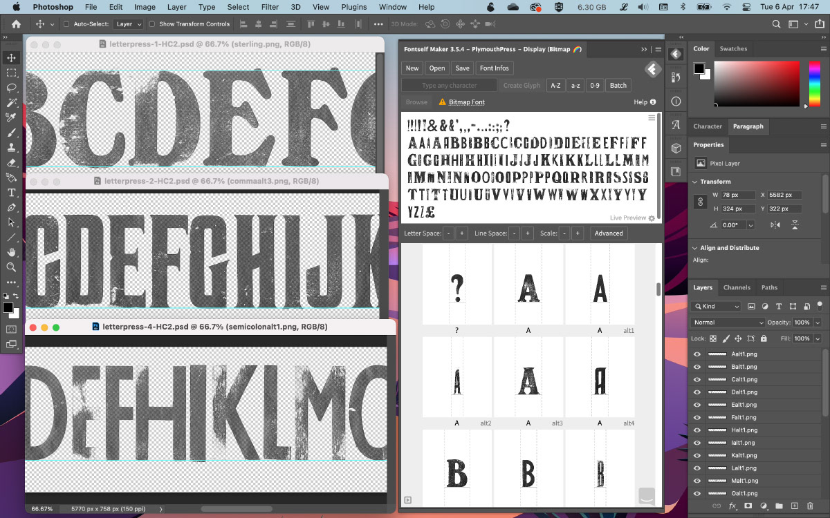 font graphic design  letterpress typedesign typography  