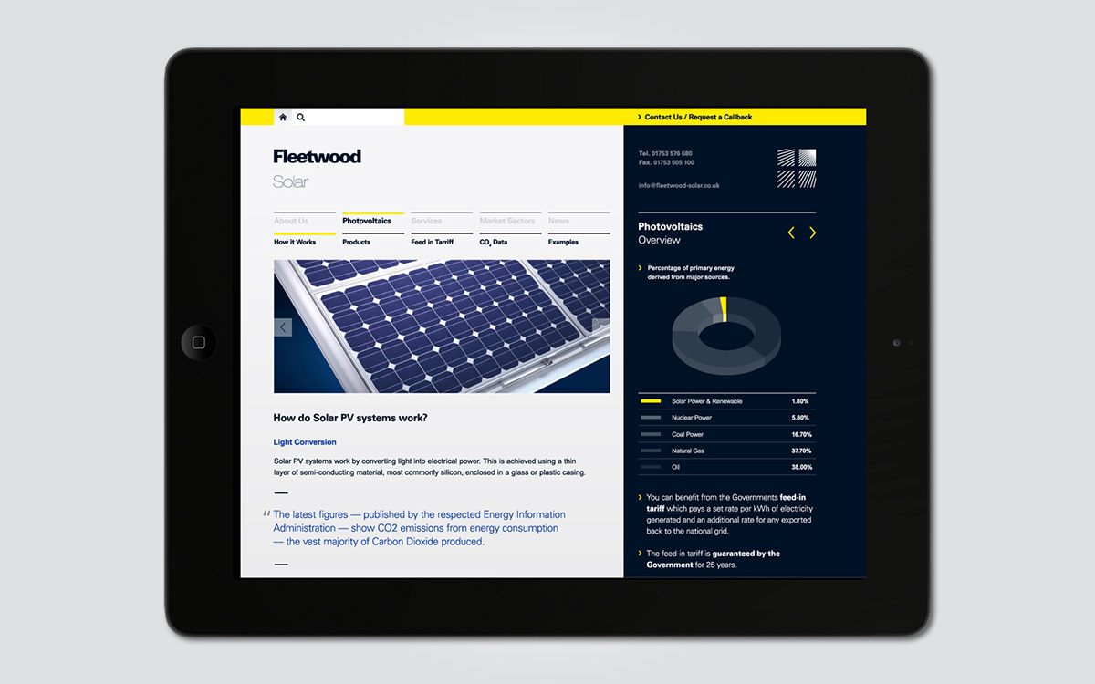 Fleetwood  architectural aluminium  solar photovoltaics  website