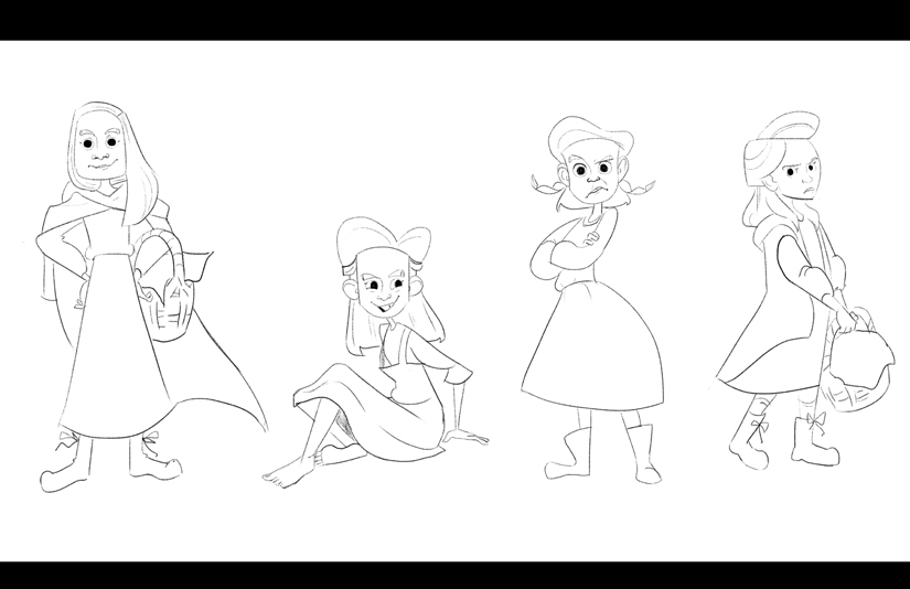 pose sheets character designs fairytale
