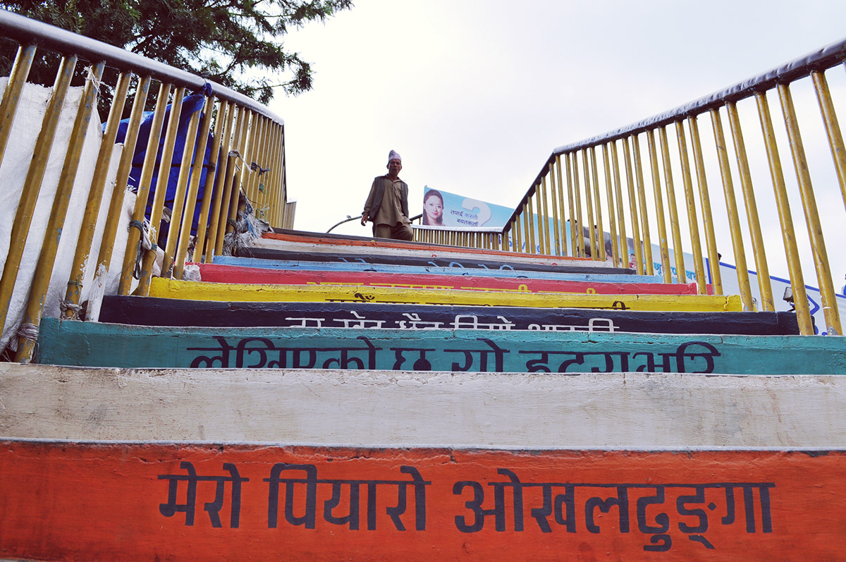 kolorkathmandu kathmandu Mural stairmural okhaldhunga sattyamediaartscollective Ps25Under25