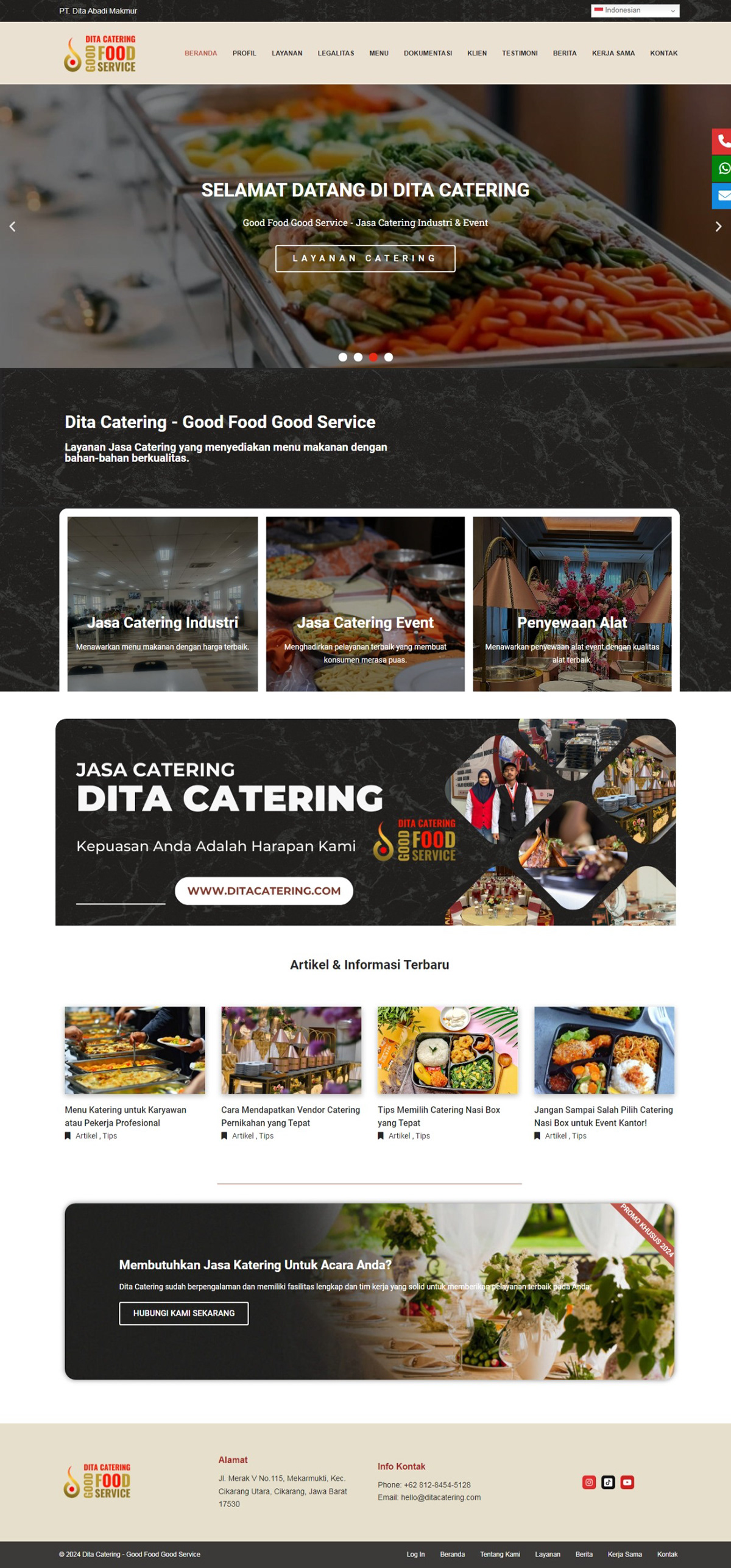 company website company profile web catering