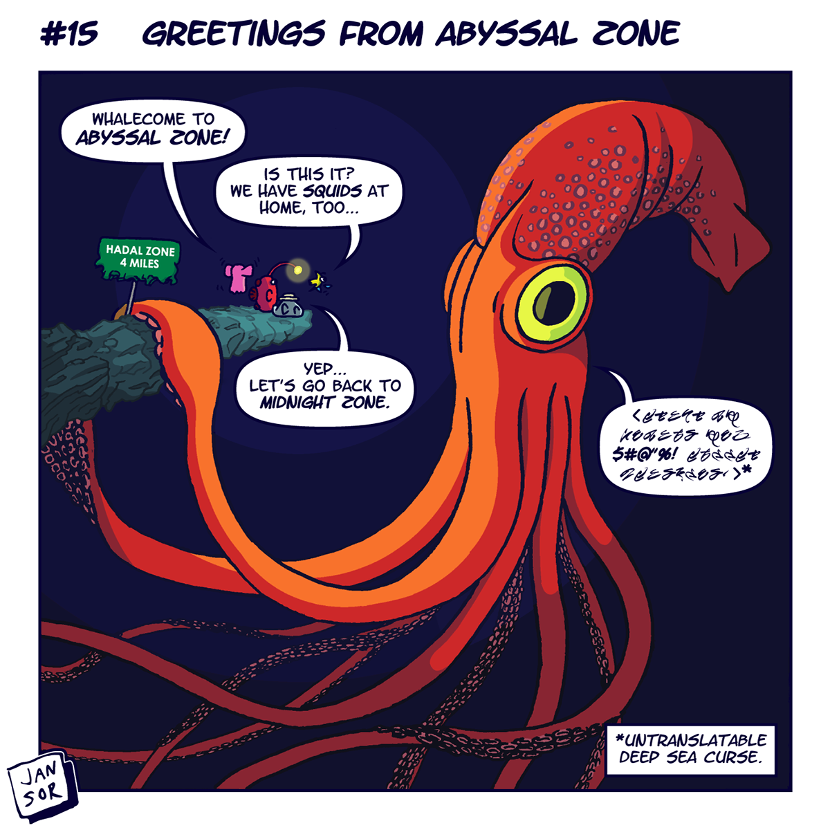 anglerfish Blobfish cartoon comic comics deepsea fish midnightzone monster Ocean