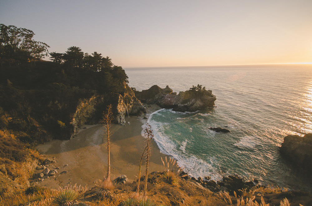 state park California Julia Pfeiffer Burns sunset Coast big sur pacific ocean