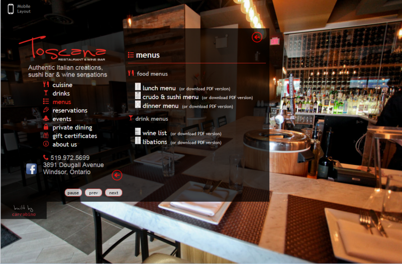 restaurant desktop website mobile website Illustrator photoshop lightroom HTML css JavaScript jquery