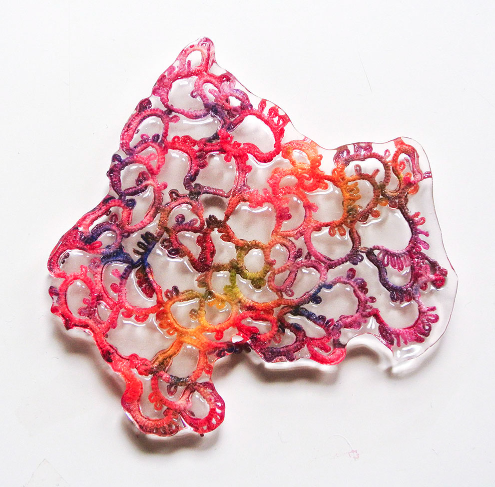 Textiles textile design  lace tatting sculpture material exploration development resin design Composite
