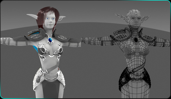fish Zbrush Character 3D hollow man rider hair queen robot Cyborg
