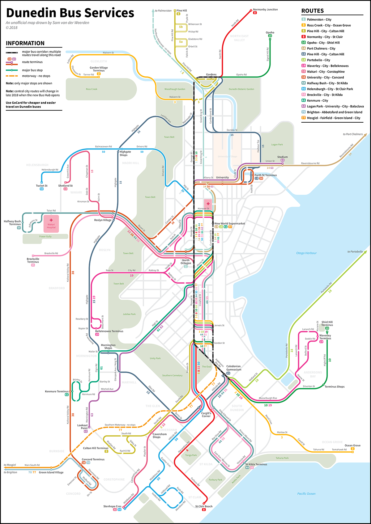 dunedin transit map