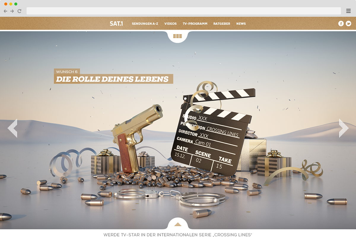 Responsive Webspecial Webdesign Sat1 html5 3D-Animation