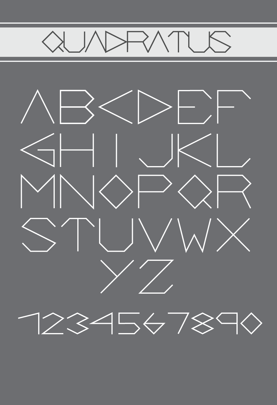 Typeface quadratus david villouta