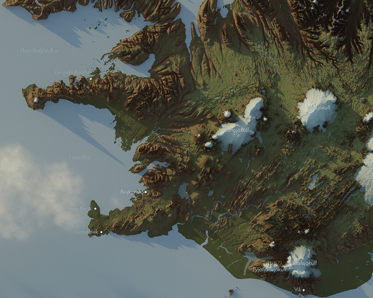 map iceland islandia cartography cartografia map design GIS QGIS ArcGIS