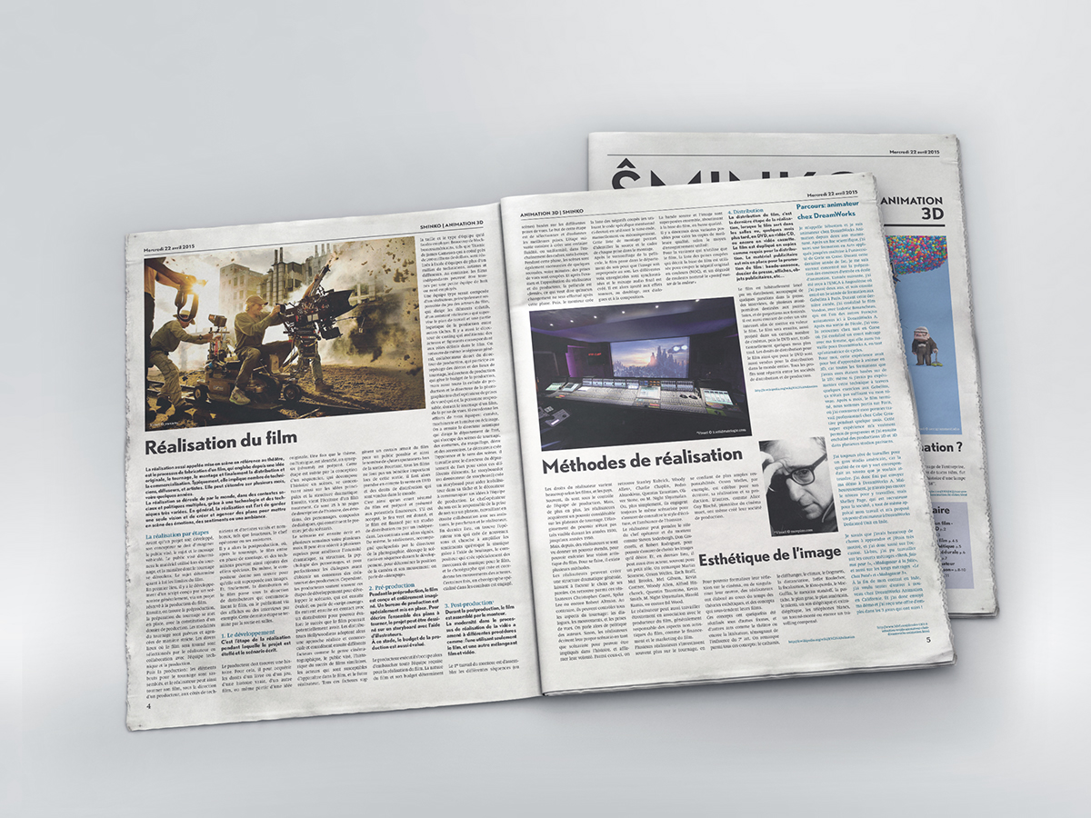 newspaper 3D Sminko video pixar interview critique