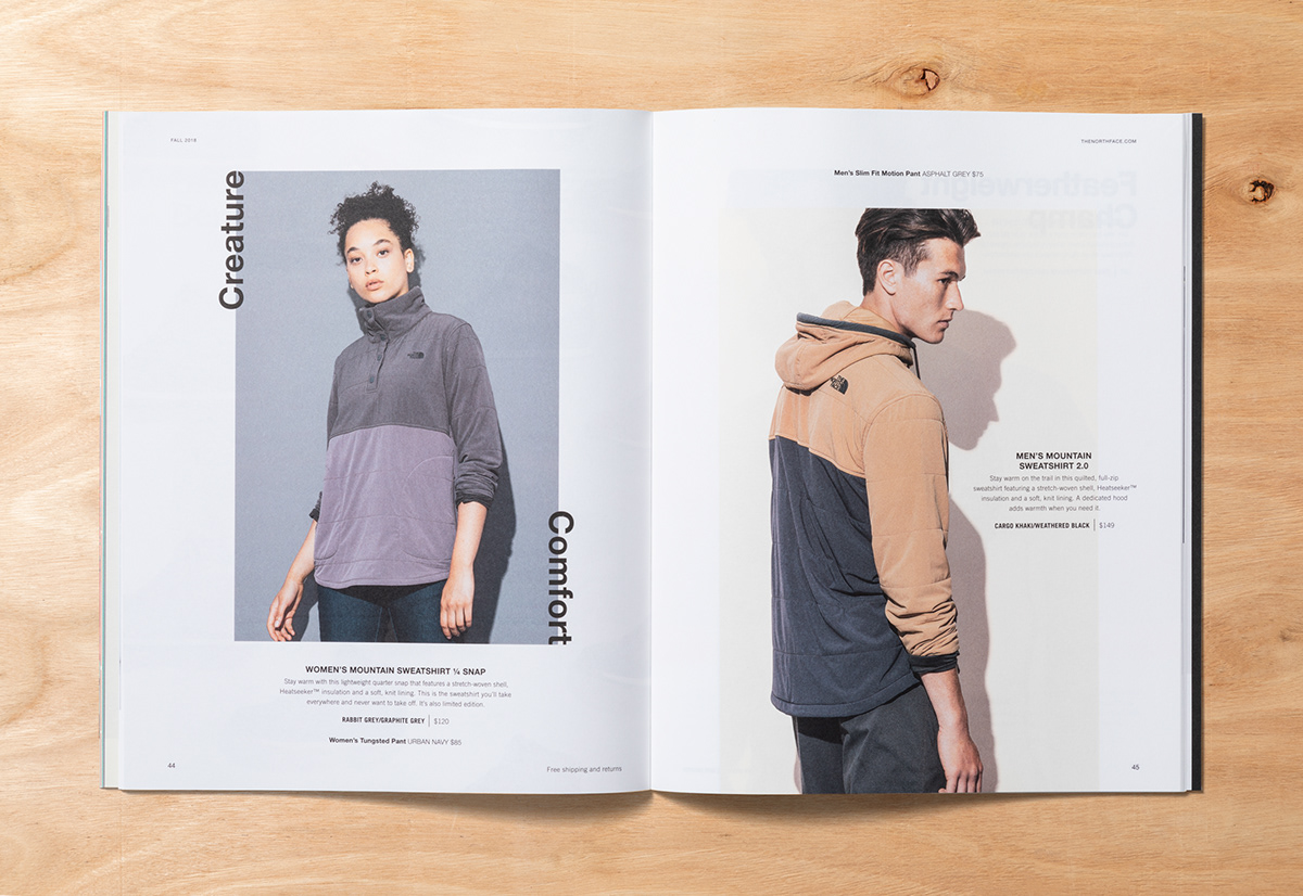 art direction  Photography  print book editorial catalog Lookbook northface Fashion  design