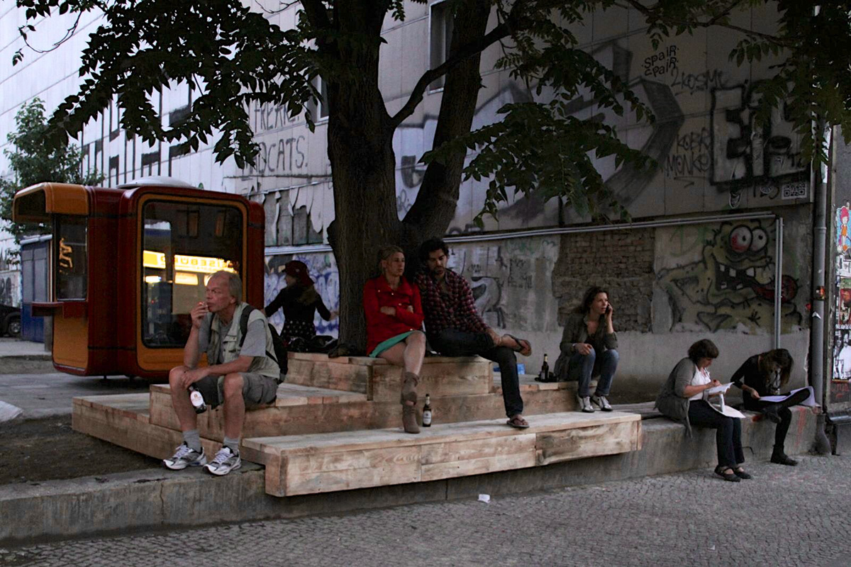 berlin urban planning remora architecture lounge terrace upcycling public space urban furniture urban intervention