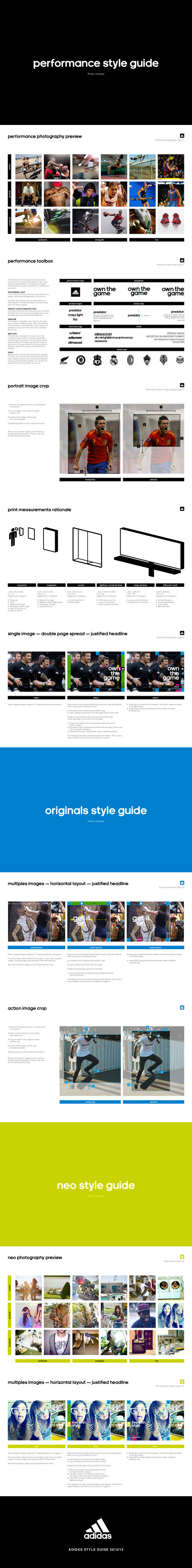 adidas brand assets Performance Original Style Guide Layout