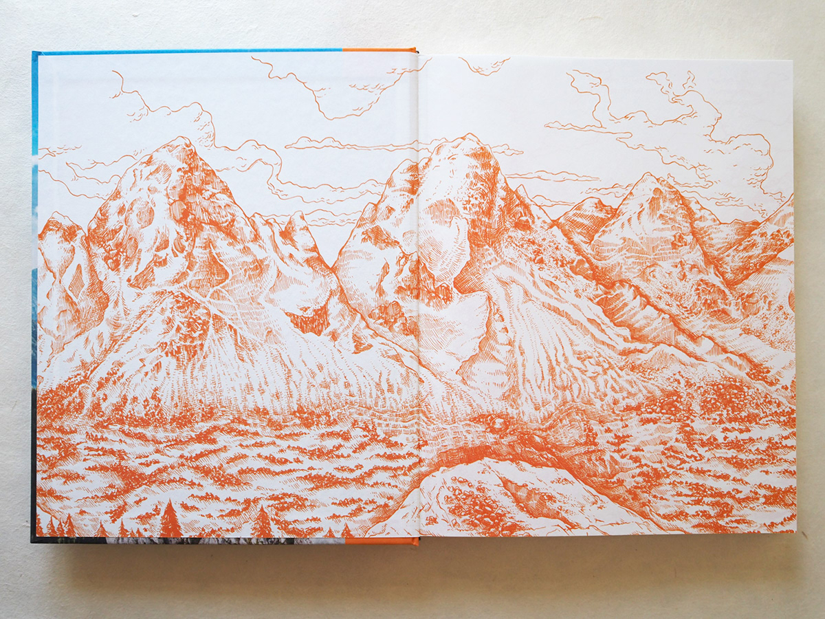 Adobe Portfolio bergwelten Bookdesign cabin editorial editorial design  hiking ILLUSTRATION  mountain mountains Nature