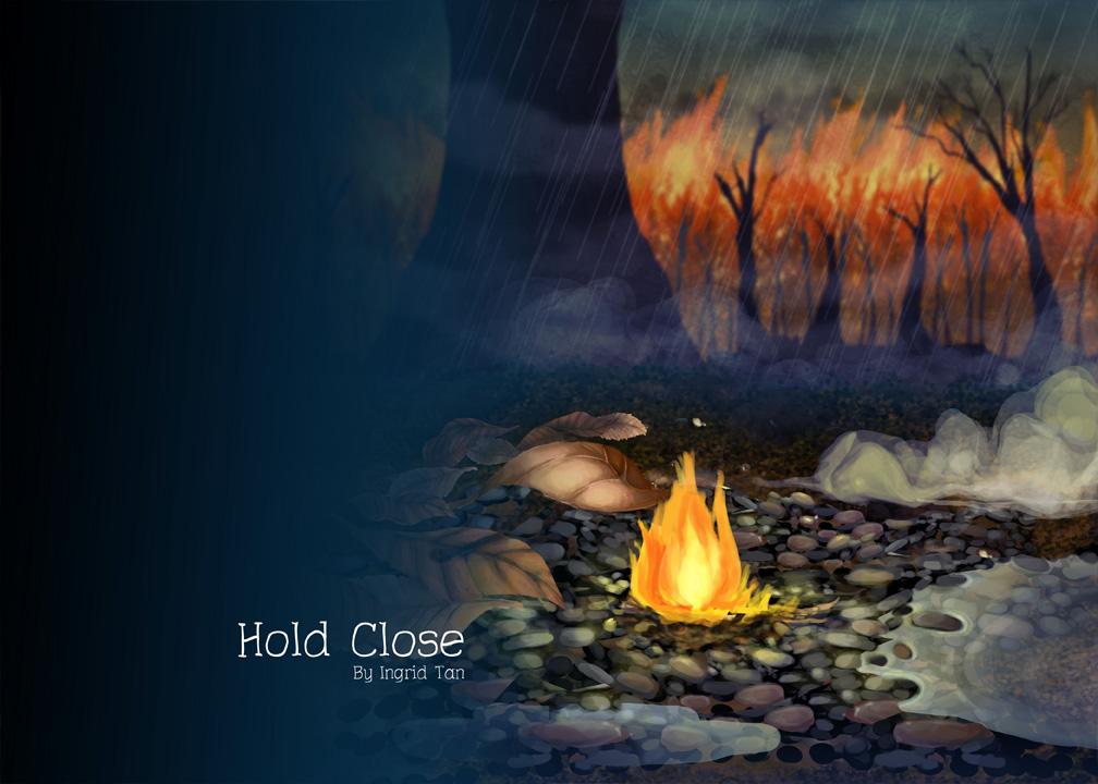 hold close  Fire Sprite water sprite Graphic Novel comic forest fire water