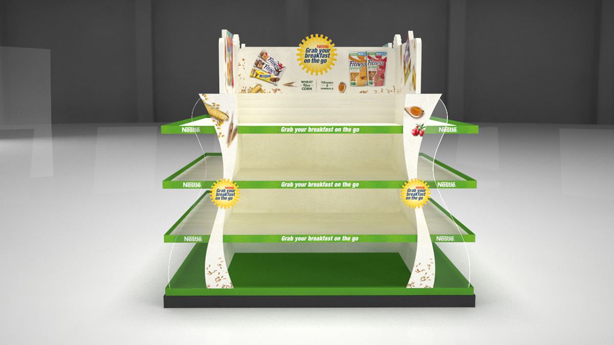 3dmax art direction  display stand graphic designing Product Display structural designing