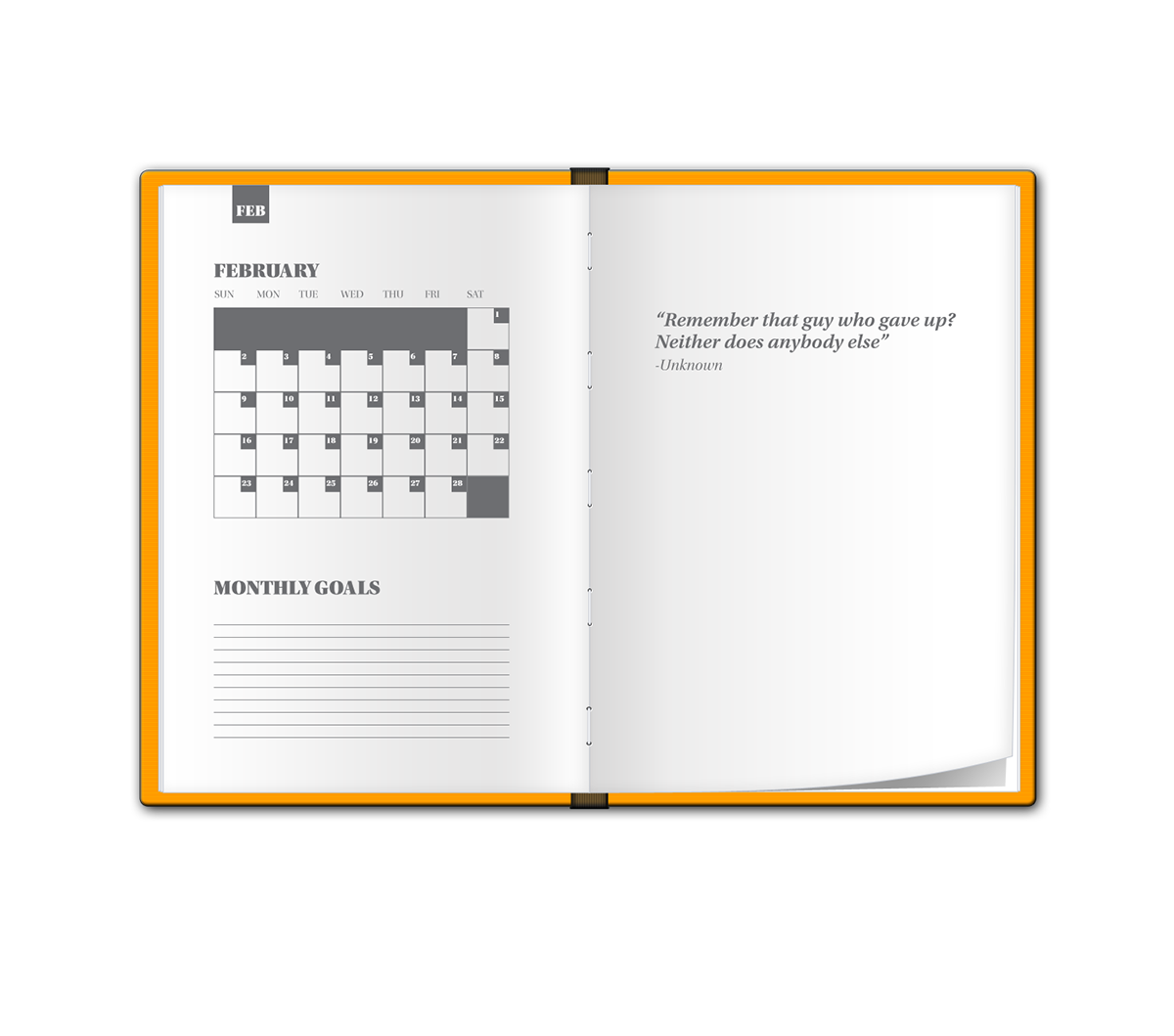 notebook Start Startup start up calendar planner Web Mockup mock up brand minimal Minimalism
